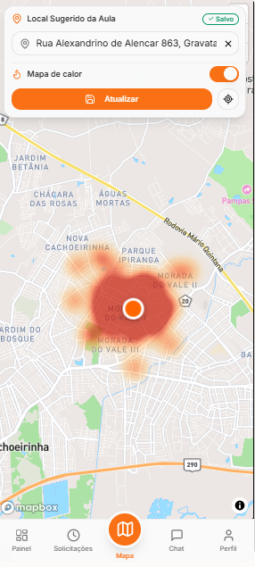 Painel do instrutor - app CNH Agora