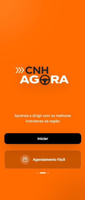 Tela inicial do app CNH Agora